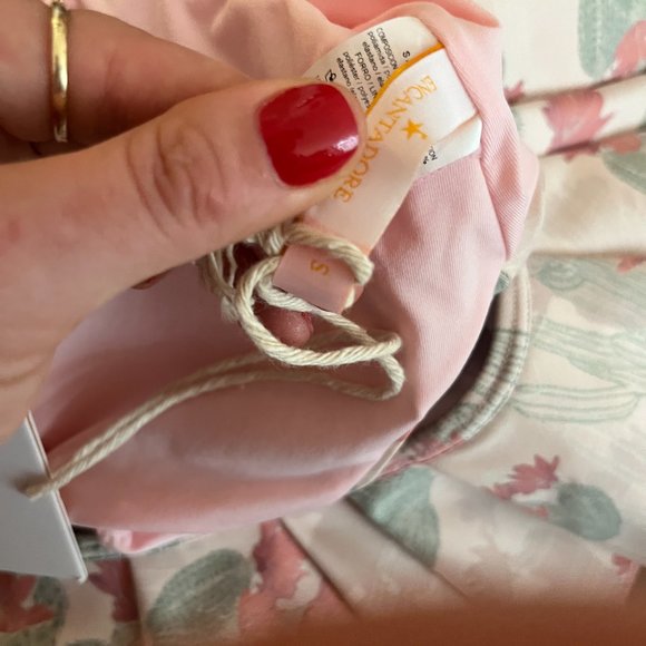 NWT One Shoulder One piece Light Pink with Floral Pattern Bikini - Picture 3 of 3